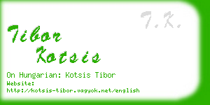 tibor kotsis business card